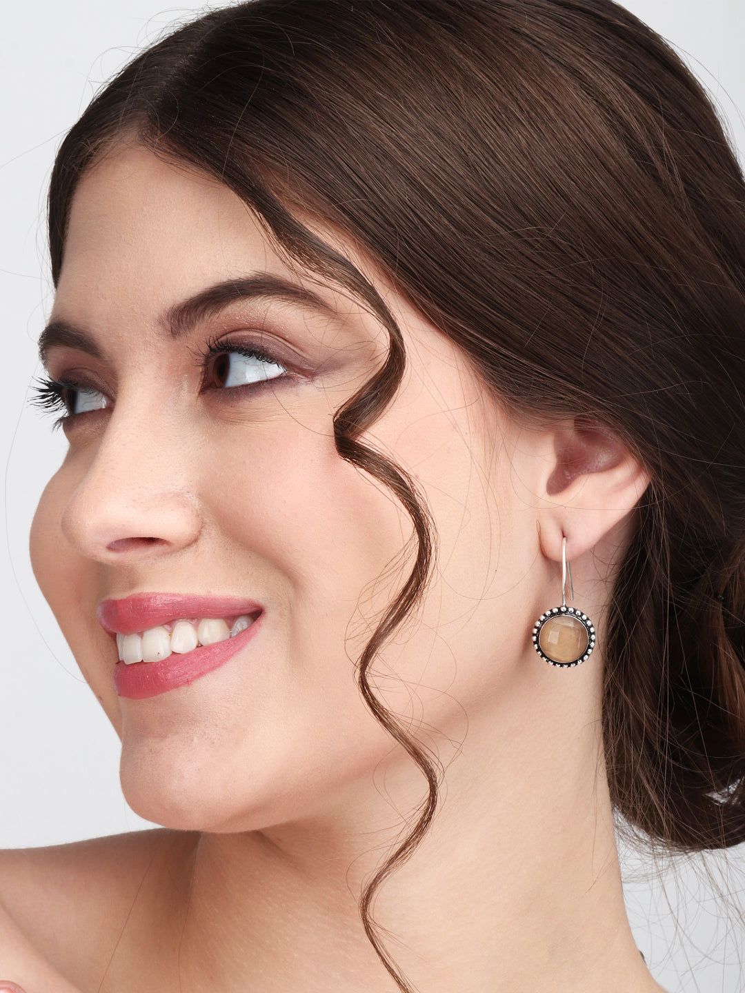 Contemporary Drop Earring Rust