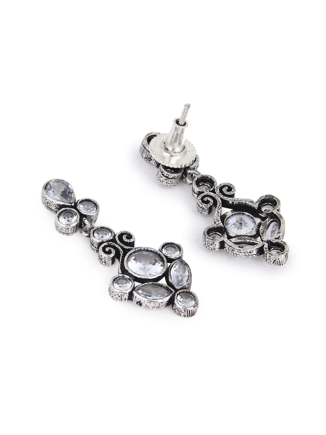 Contemporary Drop Earring White