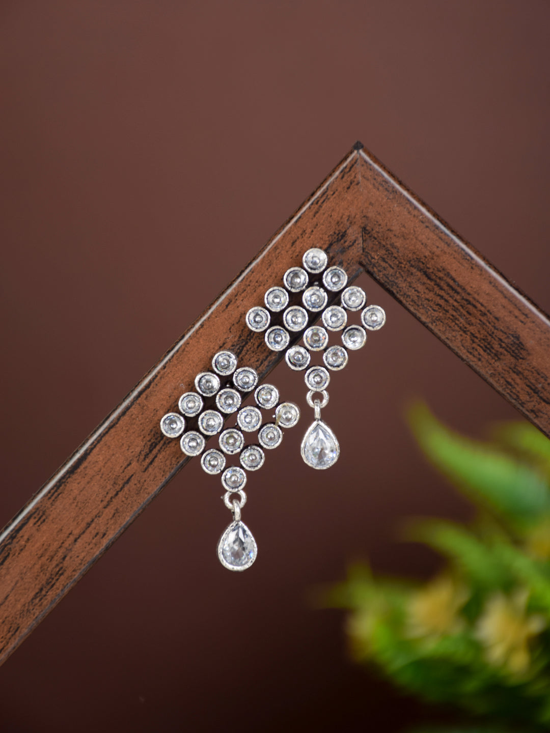 Contemporary Rhombus Studs with tear drop