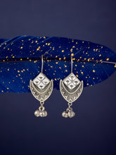 Contemporary Earring with Crescent Moon & ghungroo drops