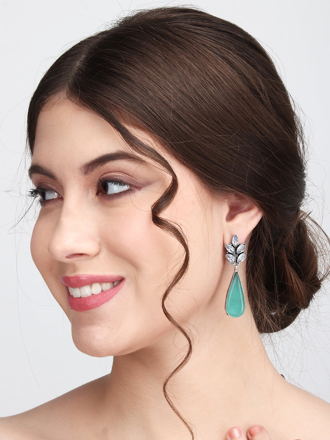 Party wear drop earrings Blue