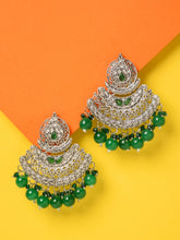 Silver Oxydised finish chandbali