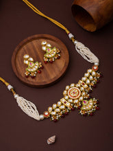 Gold plated kundan Choker necklace set with Earring