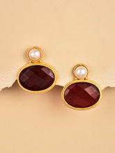 Monalisa Stone Studs Earring Red
