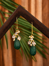 Green Natural Stone drop earring