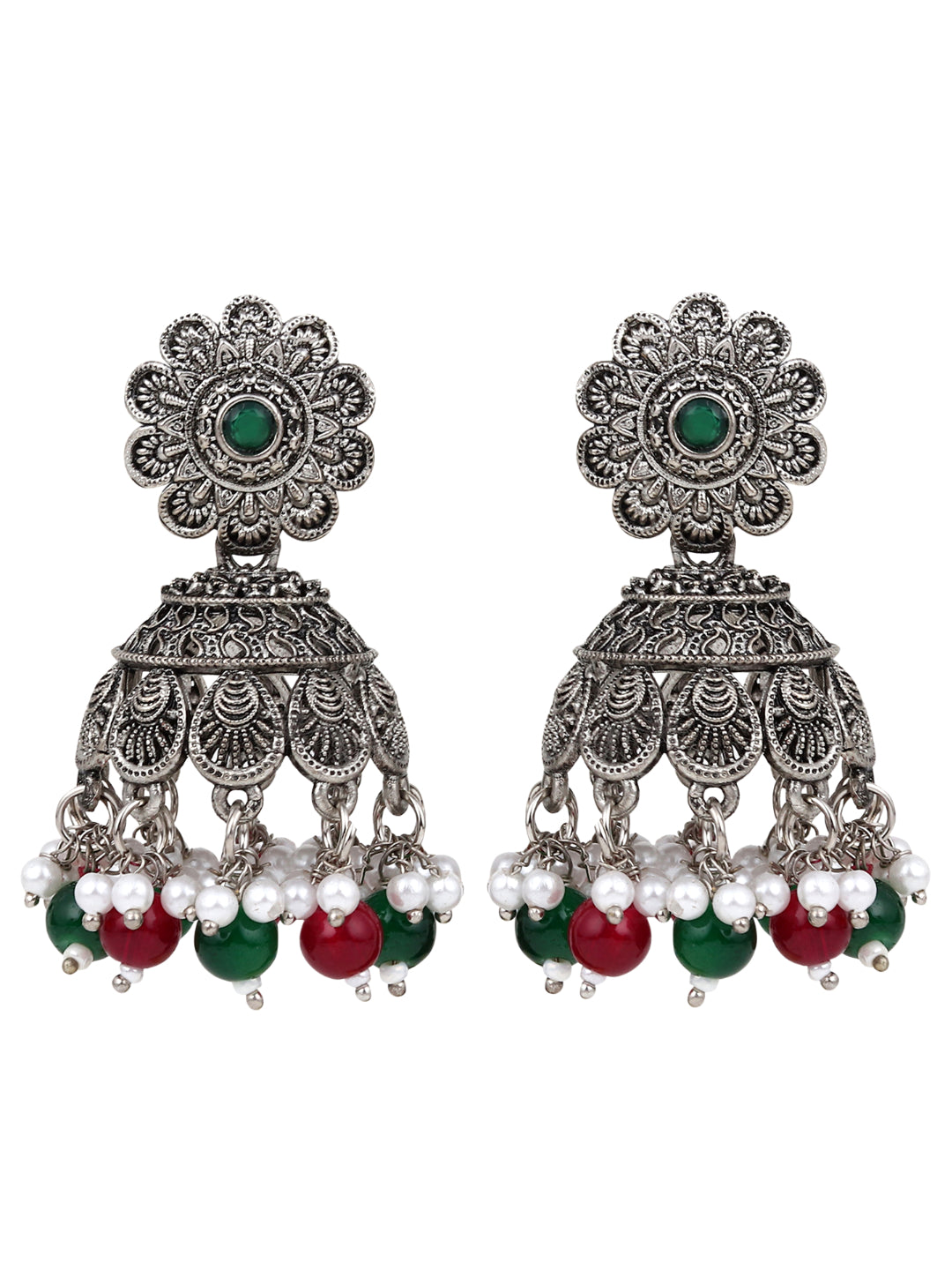 Silver Oxidised finish Jhumka