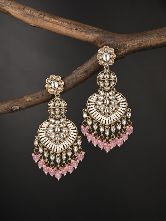 Gold plated & Meenakari Chandbali