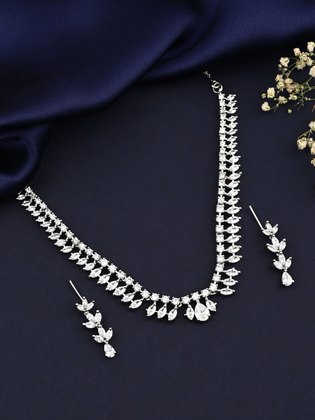 Celeste Sparkling Crystal Necklace & Earrings Set