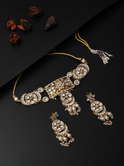 Kundan & Meenakari Necklace Set Gold