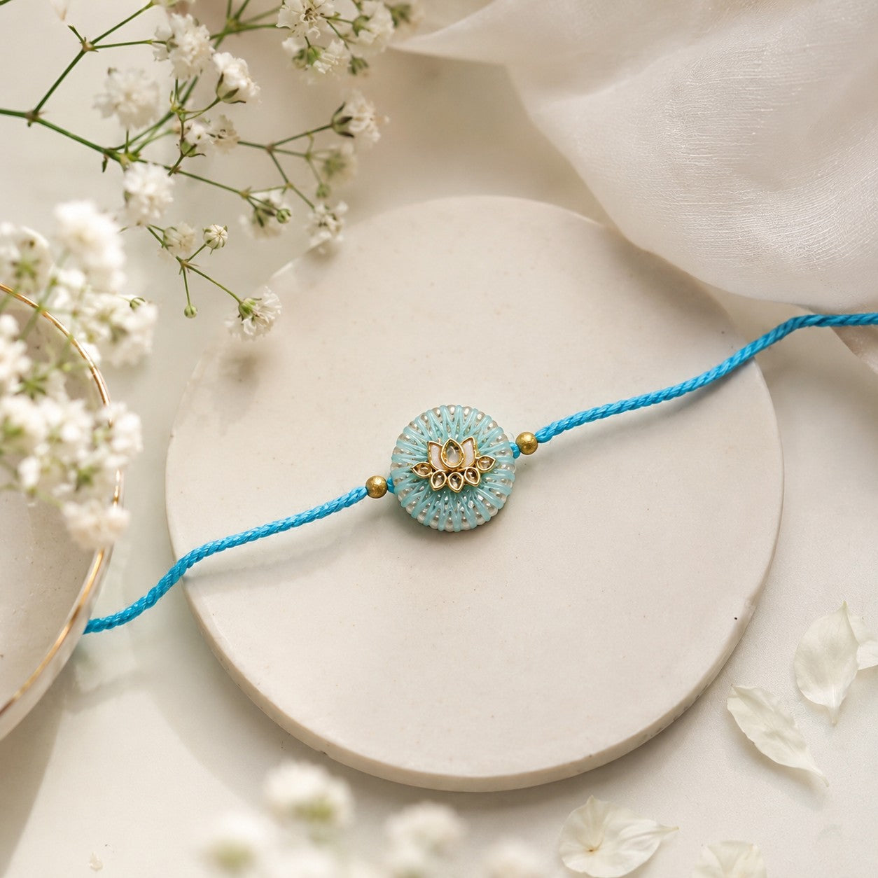 Lotus Grace & Tree of Life Rakhi Set