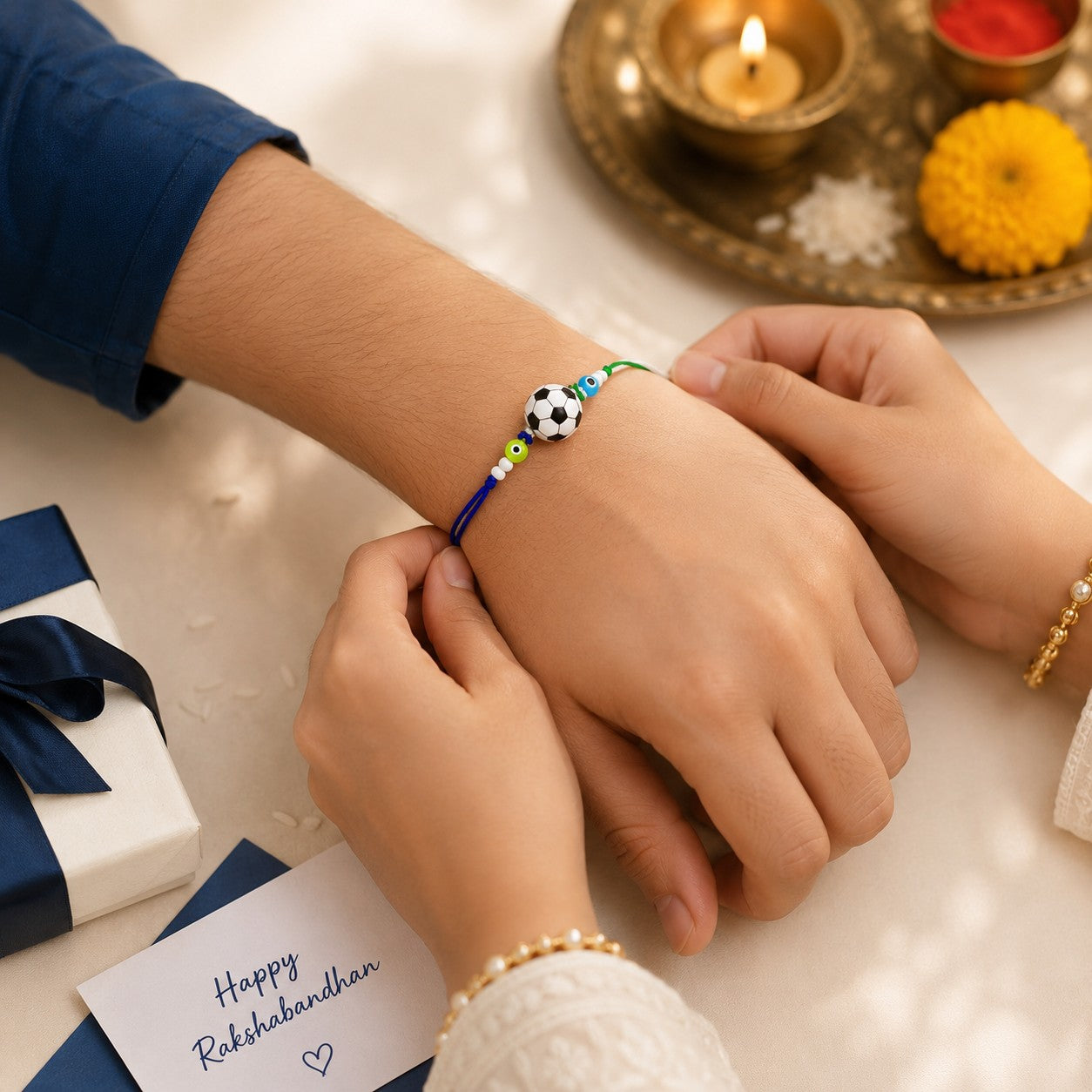 Superhero & Soccer Rakhi Set for Kids