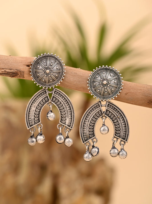 Tribal Crescent Drop Earrings