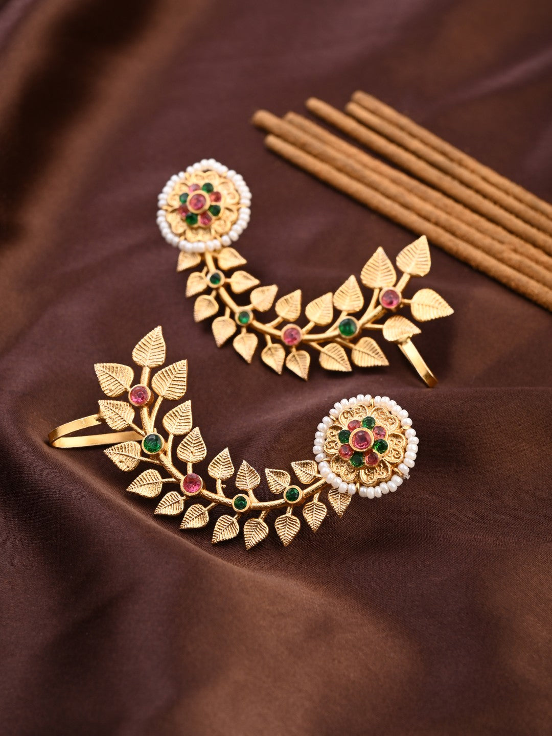 Floral Gold plated Earcuffs