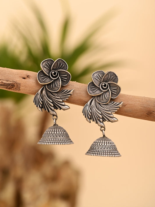 Floral Jhumki Statement Earrings