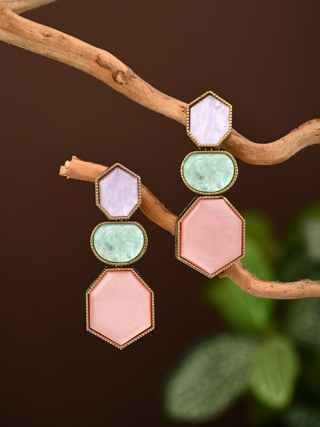 Geometric Statement Drop Earrings