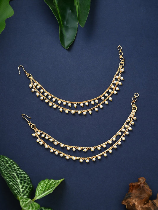 Delicate double layered Ear chain