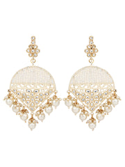 Gold plated Chandbali with pearls