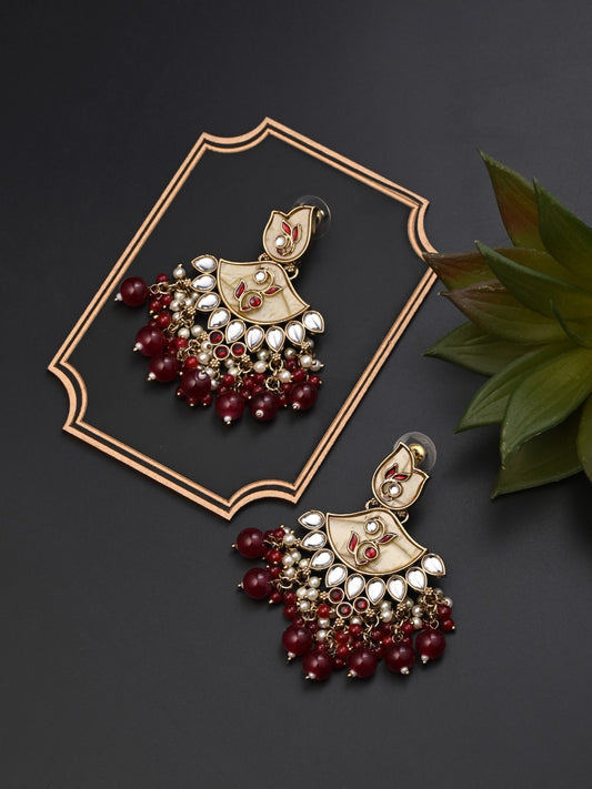 Contempoary MOP Chandbali - Red