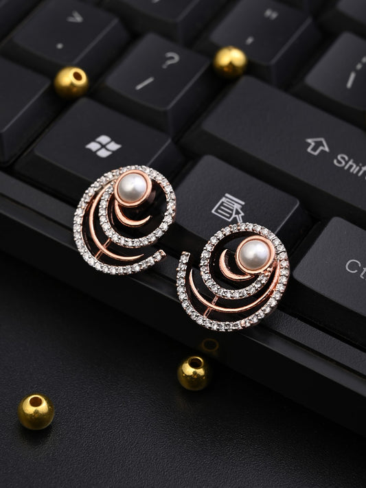 Rose Gold plated Circular Studs