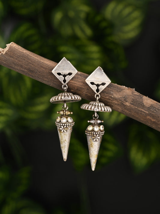 Vintage Tribal Cone Drop Earrings