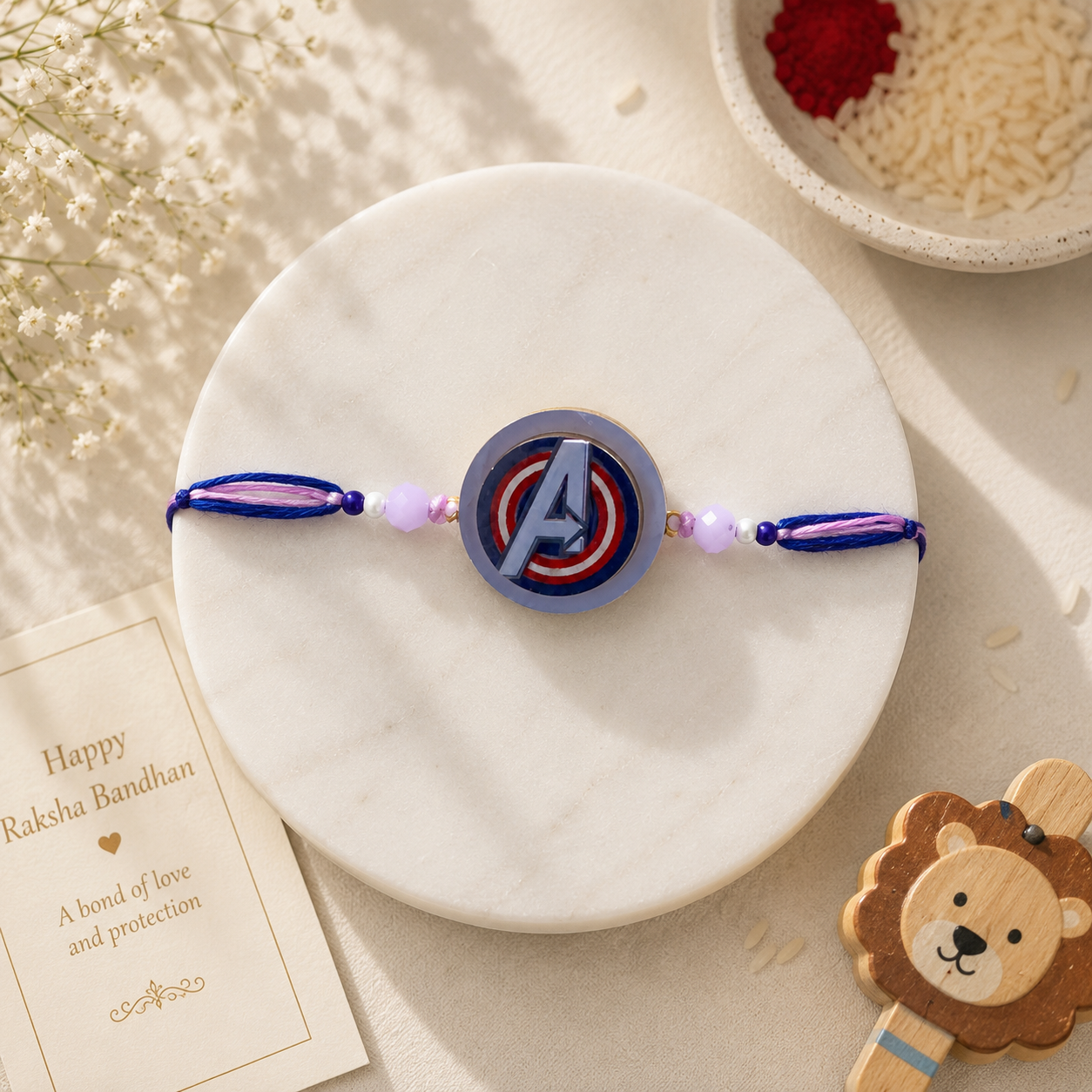 Avengers Shield Designer Rakhi for Brother