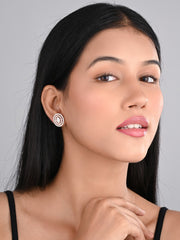 Rose Gold plated Oval Studs