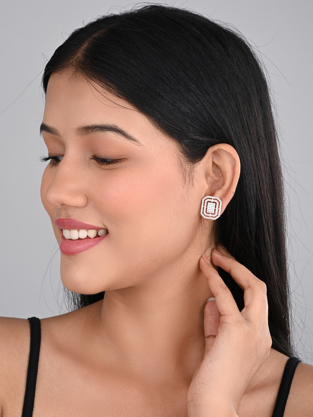 Rose Gold plated Square Studs