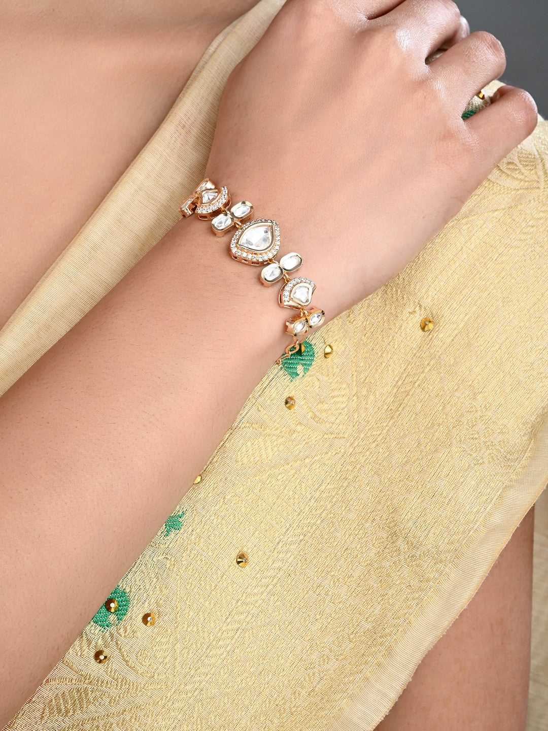 Delicate Floral Crystal Bracelet