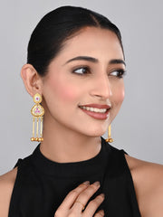 Antique Gold Temple Drop Earrings