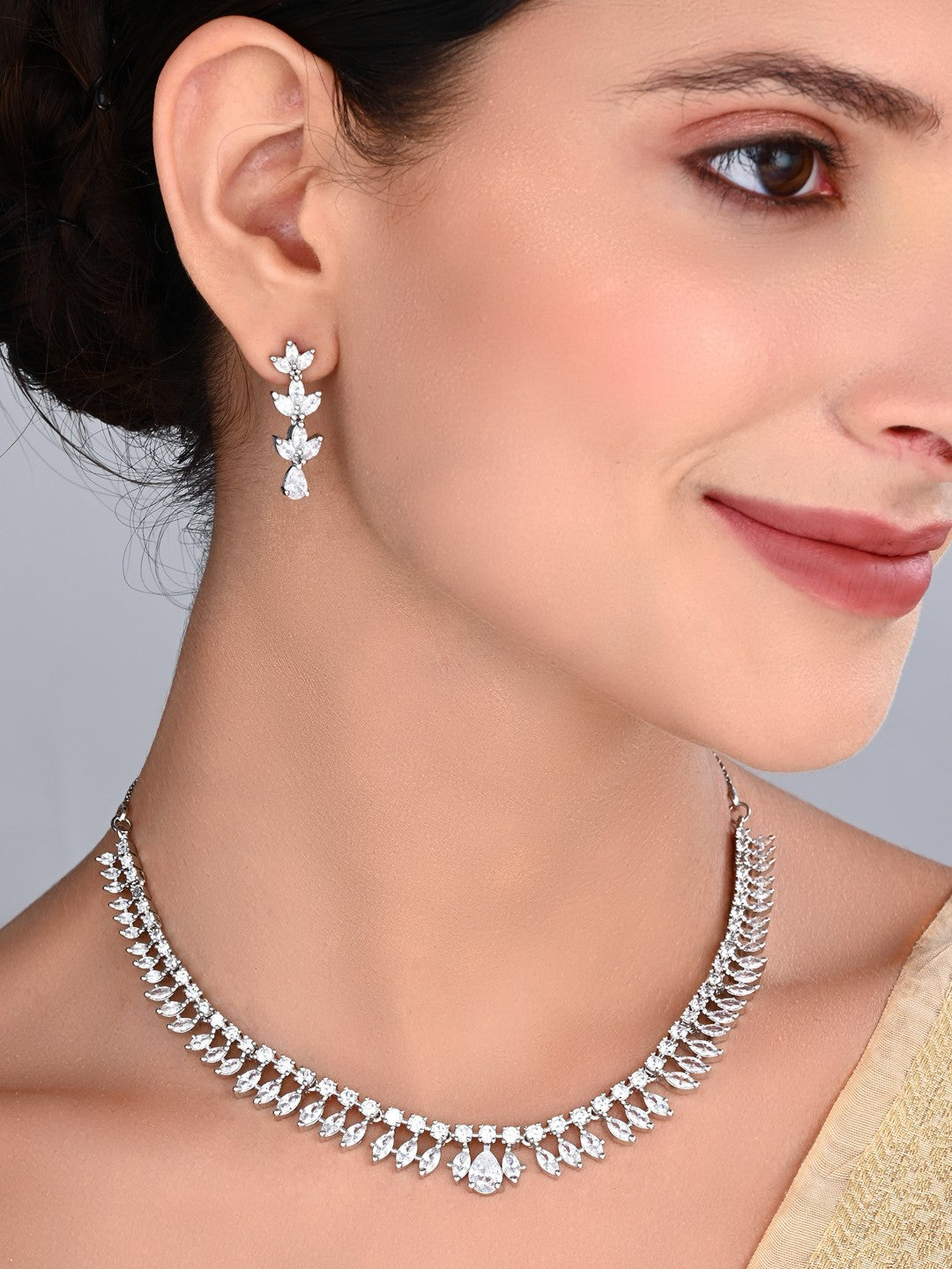 Celeste Sparkling Crystal Necklace & Earrings Set