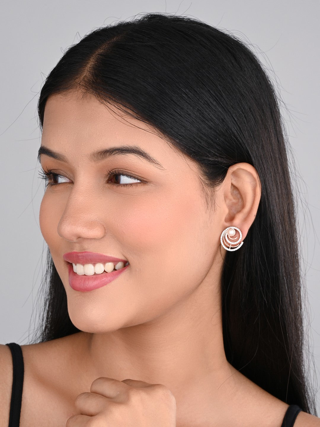 Rose Gold plated Circular Studs