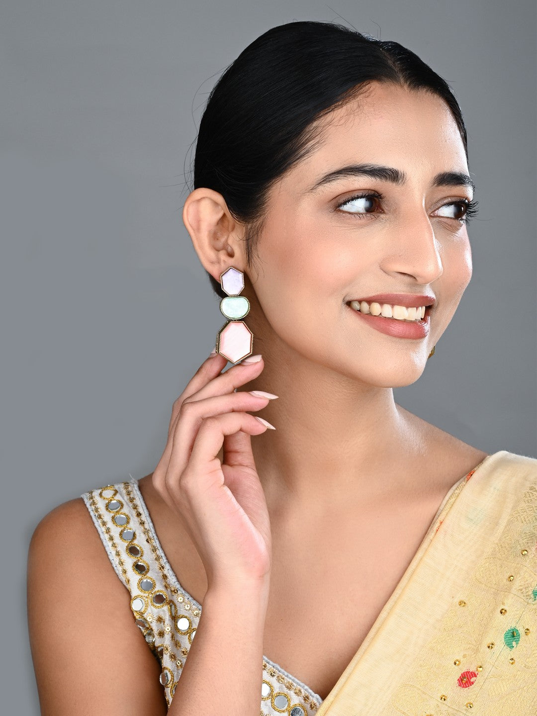 Geometric Statement Drop Earrings
