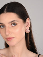 Enamelled Rhombus Stud earring Pink