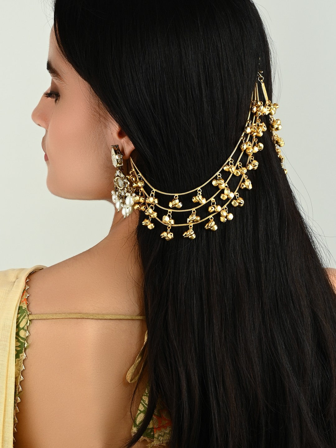 Opulent Multistrand ghungroo Earchains
