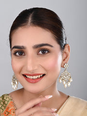 Contemporary Kundan chandbali