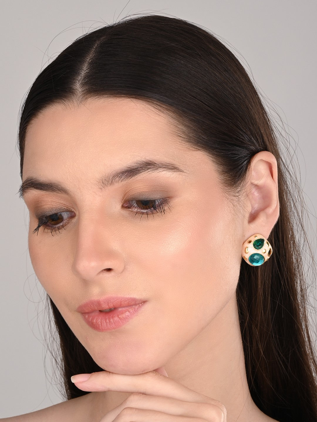 Enamelled Multi coloured Stud  earriing
