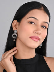 Silver Oxydised finish Drop earring