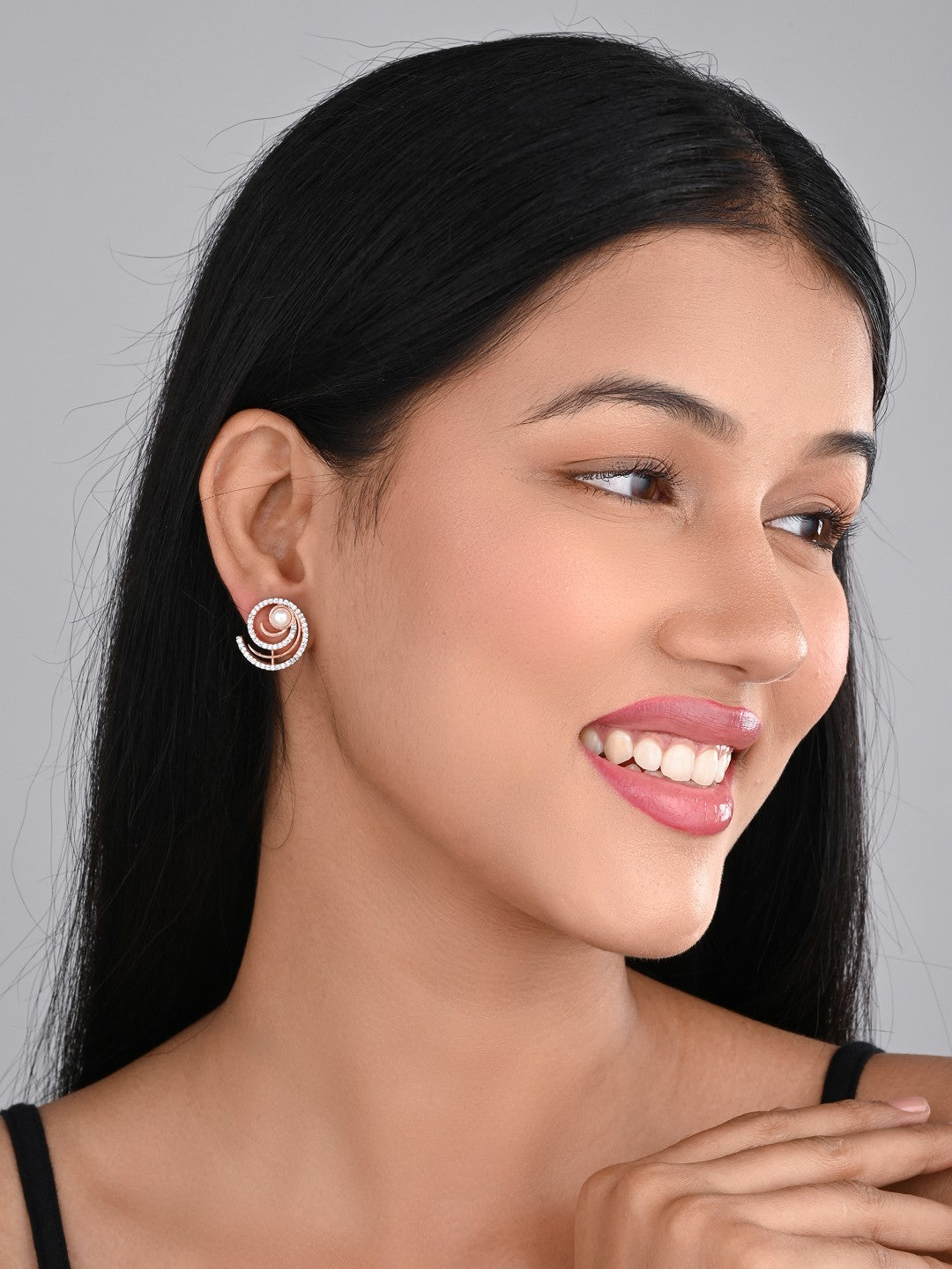 Rose Gold plated Circular Studs