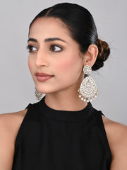 Gold plated kundan chandbali Earring