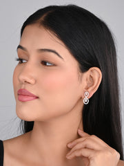 Rose Gold plated Oval drop Earring