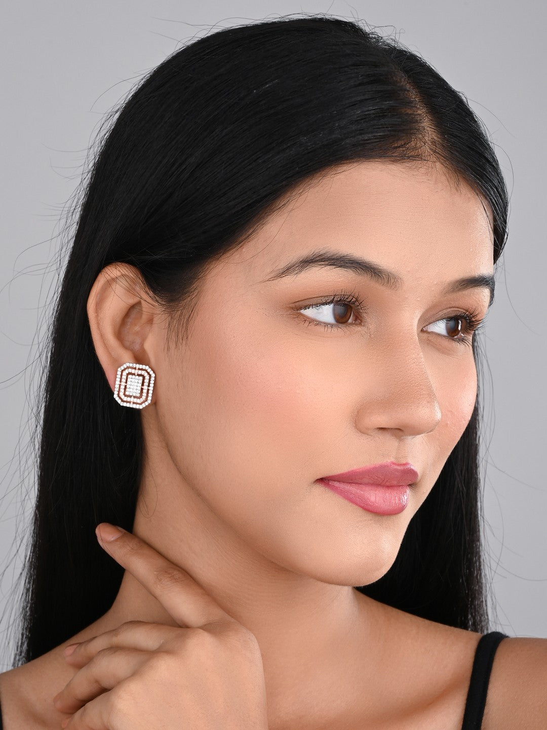 Rose Gold plated Square Studs