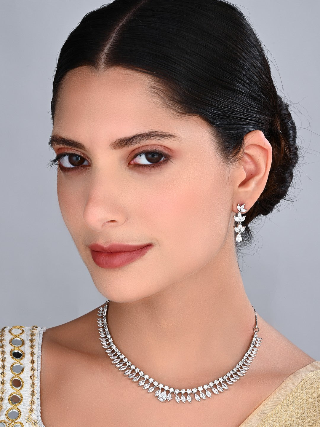 Celeste Sparkling Crystal Necklace & Earrings Set