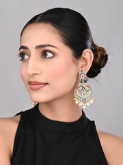 Pan shaped Contemporary Chandbali - Multi