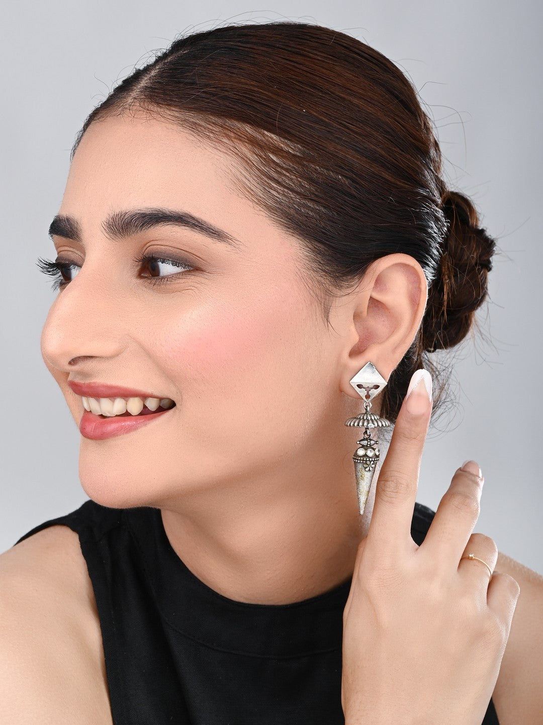 Vintage Tribal Cone Drop Earrings