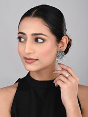 Stones Studded Bird Studs- Green