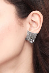 Silver oxydized earring with Ghungroo