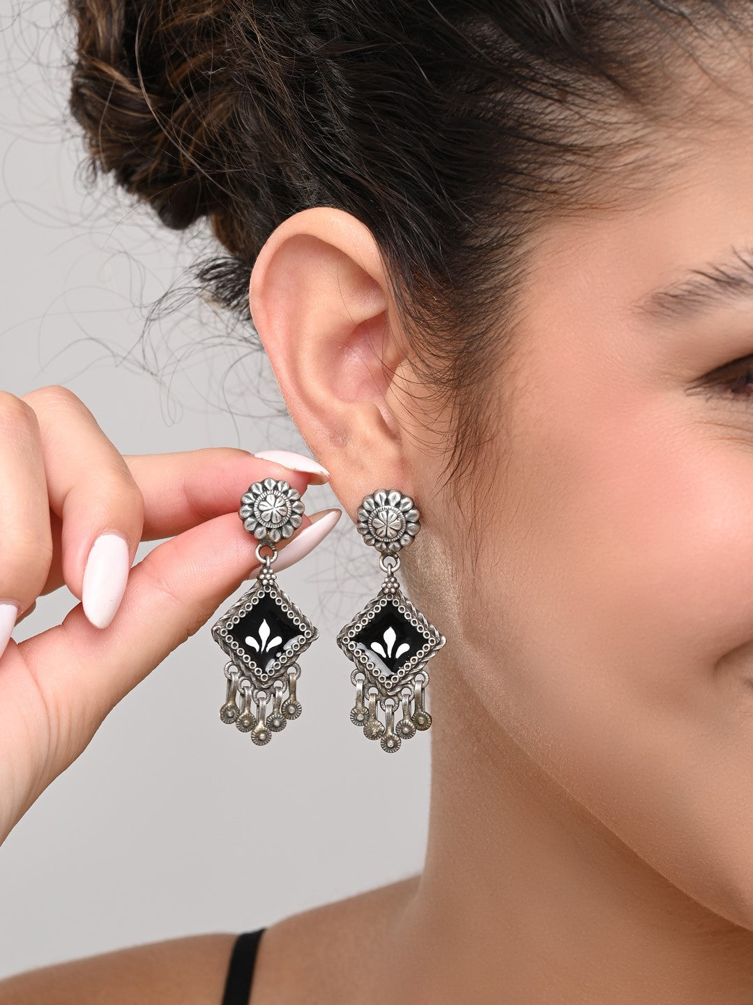 handpainted drop earring