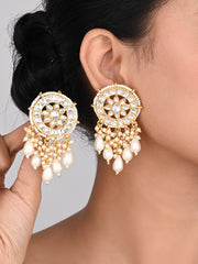 Kundan Studs with pearl drops