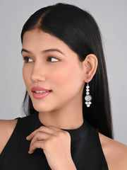 Pearl & Stone drop earring White