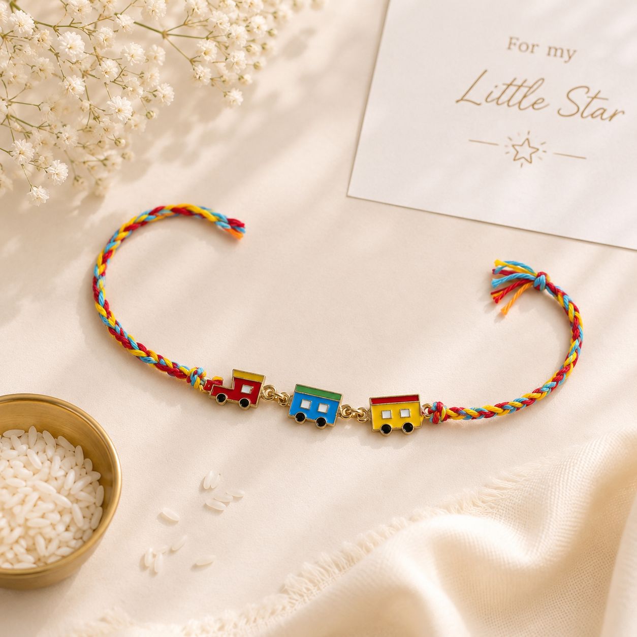 Colorful Train & Motorcycle Designer Rakhis